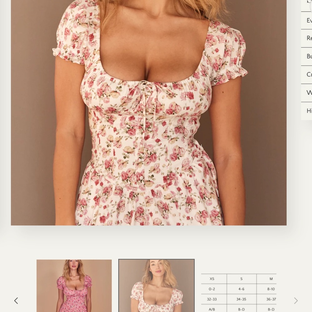 EVIE Floral Midi Dress - Pink and White Raw milkmaid Dress